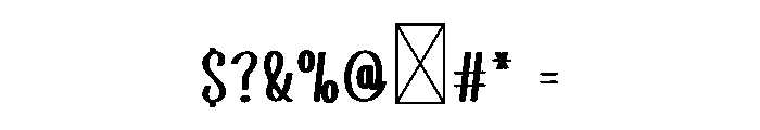 Handmade Variation Font OTHER CHARS