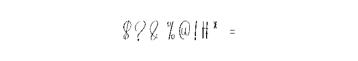 Handmade Wedding Font OTHER CHARS