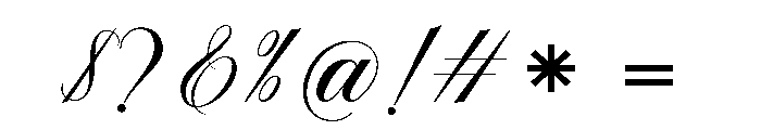 HandmadeCalligraphy Font OTHER CHARS