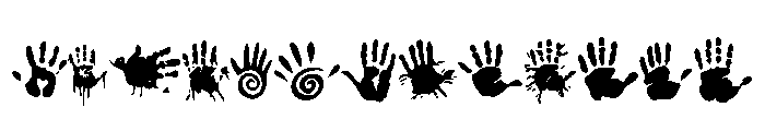 Handprint Set Font UPPERCASE