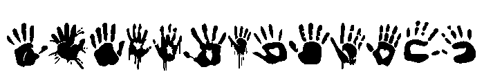 Handprint Set Font UPPERCASE