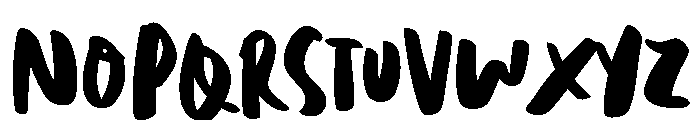 Handrawn Rossella Regular Font UPPERCASE