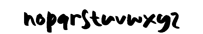 Handrawn Rossella Regular Font LOWERCASE