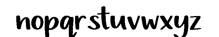 Handry Font LOWERCASE