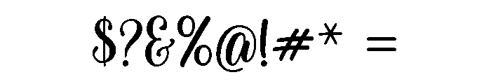 Handsome Stylish Regular Font OTHER CHARS