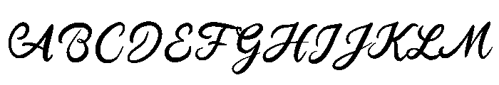 Handstyle Script Font UPPERCASE