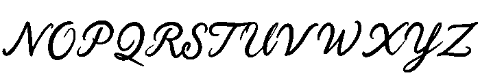 Handstyle Script Font UPPERCASE