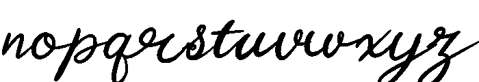 Handstyle Script Font LOWERCASE
