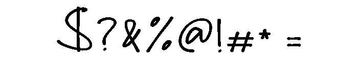 Handvera Font OTHER CHARS