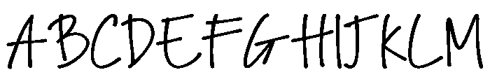 Handvera Font UPPERCASE