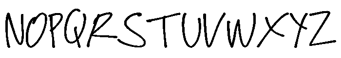 Handvera Font UPPERCASE