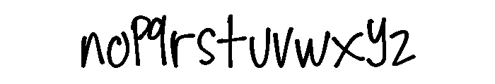 Handvera Font LOWERCASE