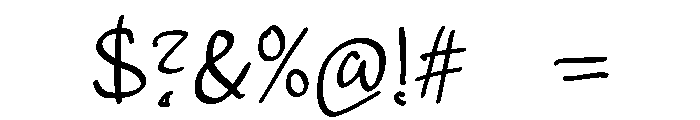 Handwrite01 Font OTHER CHARS