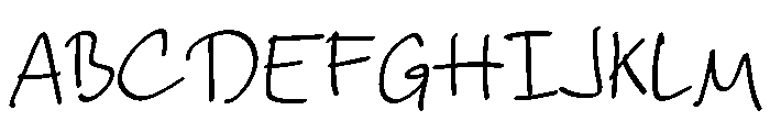 Handwrite01 Font UPPERCASE