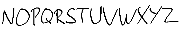 Handwrite01 Font UPPERCASE