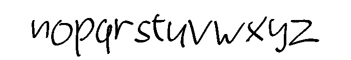 Handwrite01 Font LOWERCASE