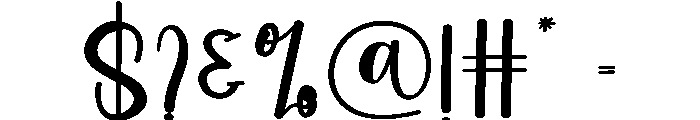 Handwriteen Font OTHER CHARS