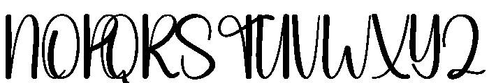 Handwriteen Font UPPERCASE