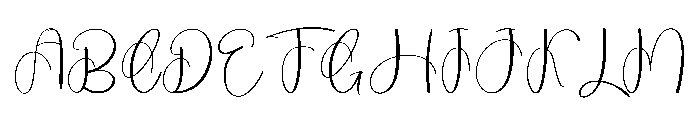 Handwriting Maddison Font UPPERCASE