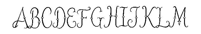 Handwriting Monogram Font UPPERCASE