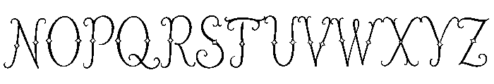 Handwriting Monogram Font UPPERCASE