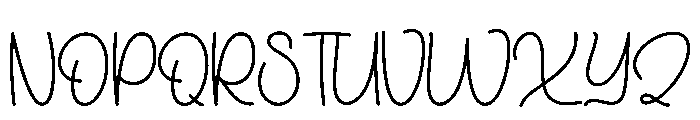 Handwriting Stylish Font UPPERCASE