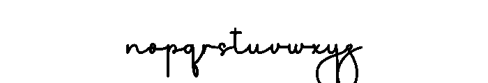 Handwriting Stylish Font LOWERCASE