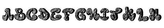 Handwriting cute Font UPPERCASE