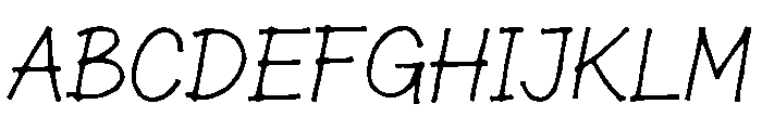 Handwritten Shaky Font UPPERCASE