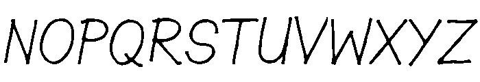 Handwritten Shaky Font UPPERCASE