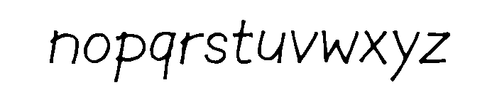 Handwritten Shaky Font LOWERCASE