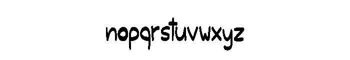 Handwritten Time Font LOWERCASE