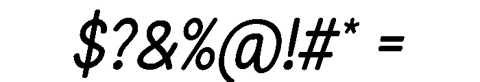 Handy Being Italic Font OTHER CHARS