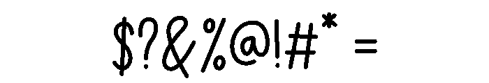 Handy Handwriting Font OTHER CHARS