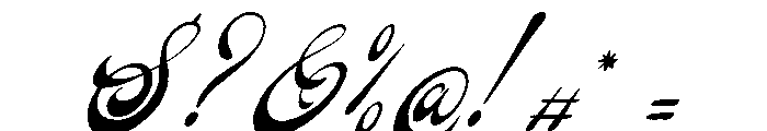 Hangtuah Italic Font OTHER CHARS