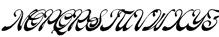 Hangtuah Italic Font UPPERCASE