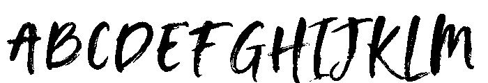 Hanlena Brush Regular Font UPPERCASE