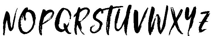Hanlena Brush Regular Font UPPERCASE