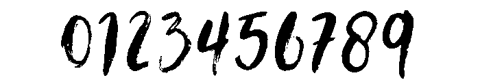 HanlenaBrush-Regular Font OTHER CHARS