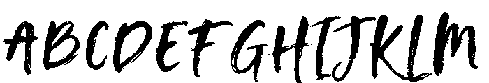 HanlenaBrush-Regular Font UPPERCASE