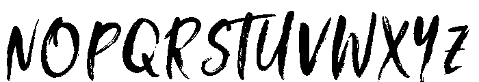 HanlenaBrush-Regular Font UPPERCASE