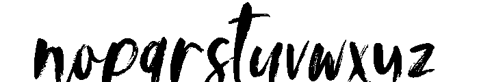 HanlenaBrush-Regular Font LOWERCASE