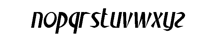 Hanrington Font LOWERCASE