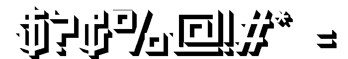 Hanrok Extrude Regular Font OTHER CHARS