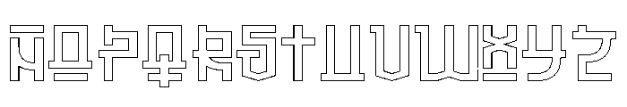 Hanrok Outline Regular Font UPPERCASE