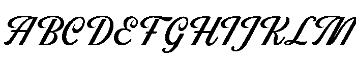 HanteraScript Font UPPERCASE