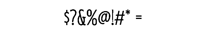HanteraThin Font OTHER CHARS