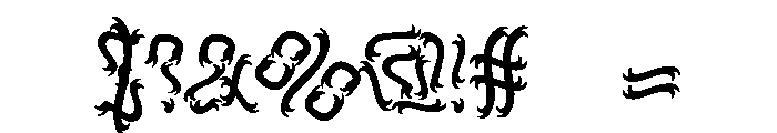 Hanuted Flames Font OTHER CHARS