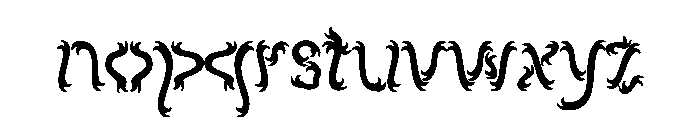 Hanuted Flames Font LOWERCASE