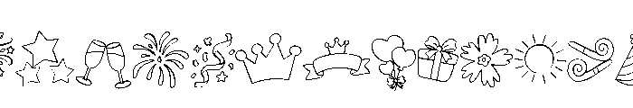 Happiness Doodle Font UPPERCASE